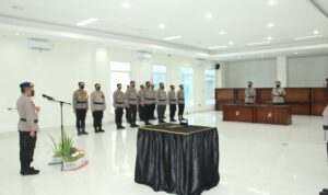 kapolda pimpoin sertijab kapolres morut