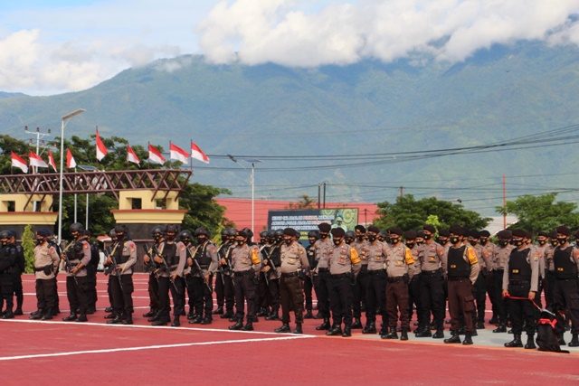 polda siagakan 191 personil pelantikan gubernur dan wagug baru sulteng