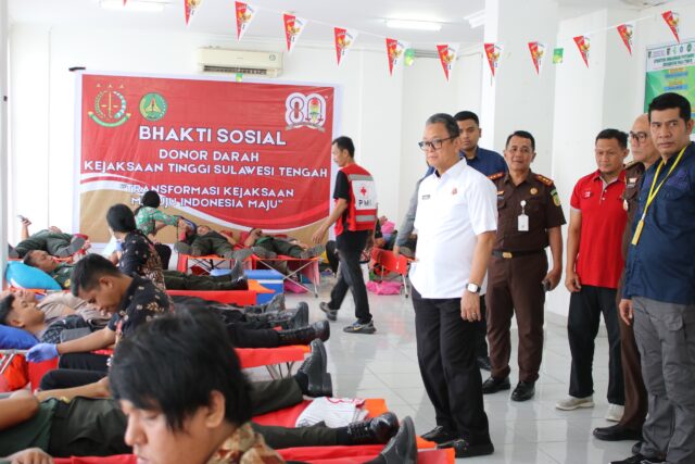 HBA ke 80 kejati sulteng donor darah