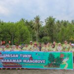 Kejati Sulteng Tanam Mangrove dan Lepas Tukik