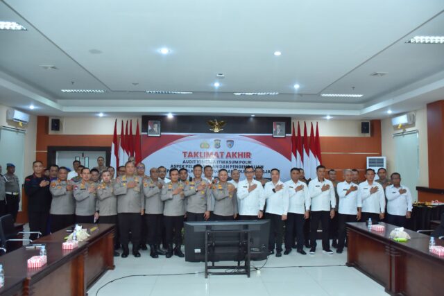 Kapolda Sulteng Pimpin Taklimat Akhir Audit Kinerja Itwasum Polri