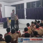 Ipda Yayang Luki menghadiri Perkemahan Pramuka di SMP Negeri 1 Mepanga