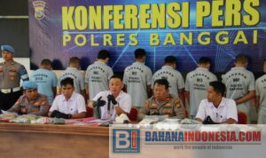 Polres Banggai Tangkap Kasus Narkoba, 26 Tersangka Termasuk 2 Wanita Dihadirkan ke Publik