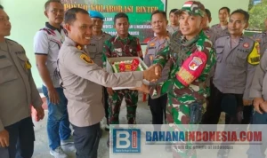 Kapolsek Sausu dan Torue Pererat Sinergi dengan Koramil Sausu di Parigi Moutong