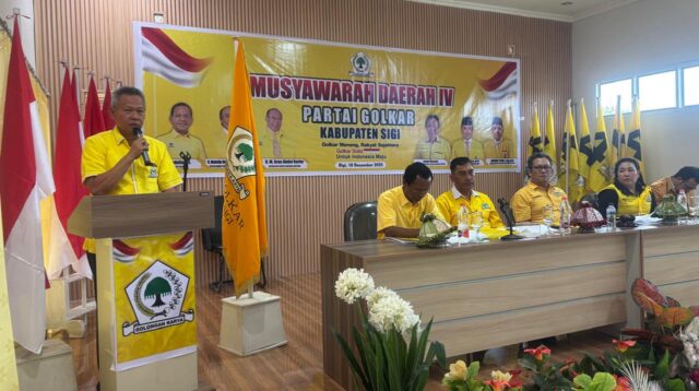 Rizal Intjenae Terpilih Secara Aklamasi Jadi Ketua DPD Golkar Sigi
