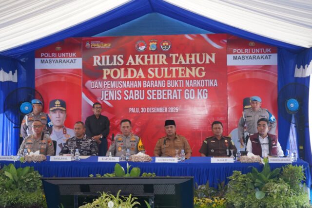 Pimpin Rilis Akhir Tahun, Kapolda Sulteng Paparkan Capaian Keberhasilan Sepanjang Tahun 2025