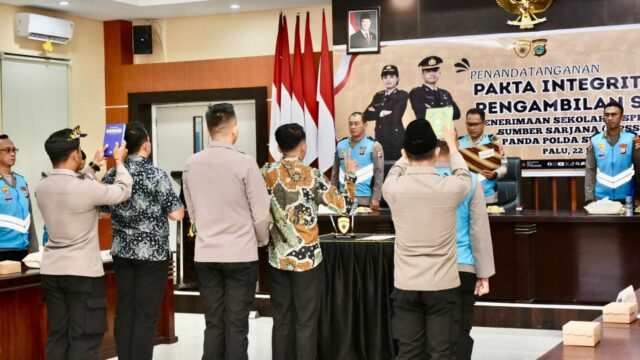 Melalui Pakta Integritas, Polda Sulteng Tegaskan Komitmen Rekrutmen Bersih pada Seleksi SIPSS 2026